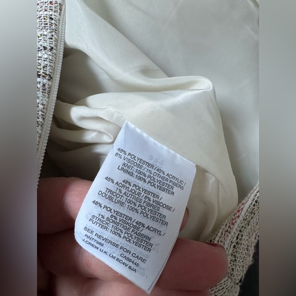 J. Crew Pink Pepper Tweed A-Line Skirt Size 10 - Picture 5 of 6